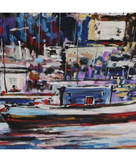 Barca dettaglio quadro Porticciolo