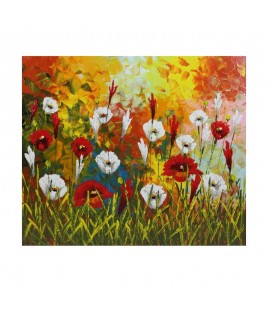 Quadro fiori dipinto a mano