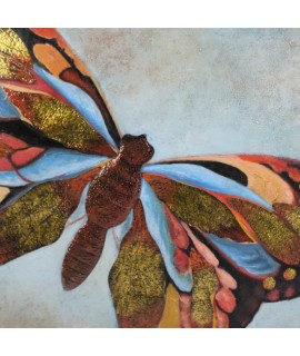 Quadro con applicazioni in metallo