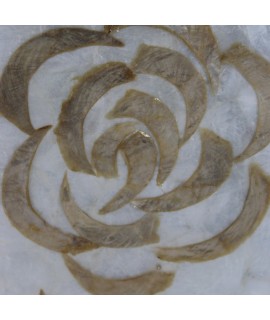 Specchio in madreperla effetto rose