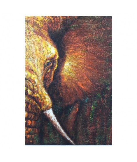 Quadro etnico dipinto a mano con elefante