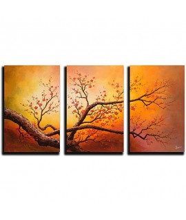 Set tre pannelli quadro dipinto a mano