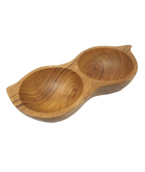 Antipastiera doppia in legno di teak