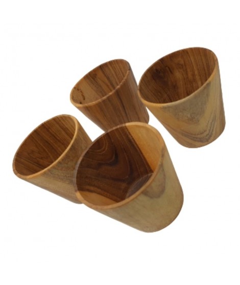 Bicchieri in legno di teak