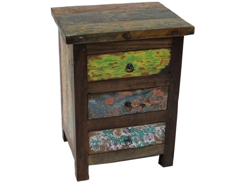 Comodino in legno di barca