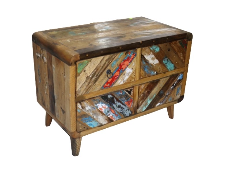 Mobile basso in legno di barca