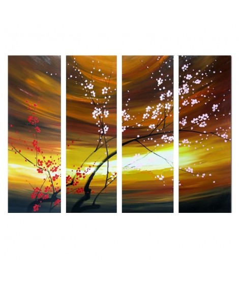 Quadro dipinto a mano set da 4