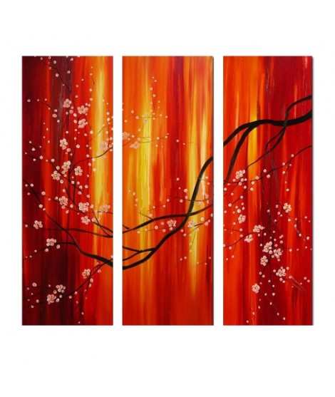 Quadro dipinto a mano rosso